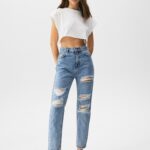 Ripped Mom Jeans - Contains Recycled Cotton
